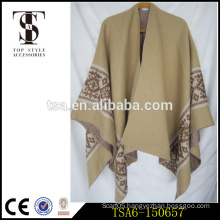 oversized heavyweight acrylic scarf latest design cape shawl jacquard weave winter laides scarves